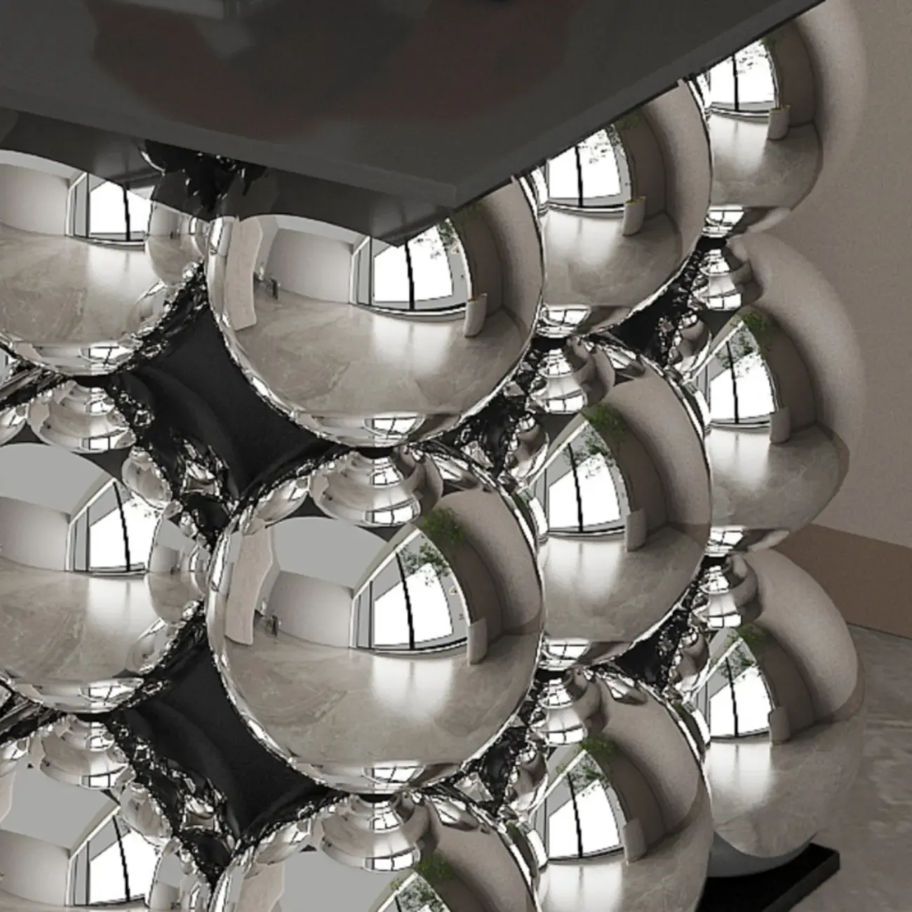 Artistic Modern Pedestal Metal Side Table with Stone Top