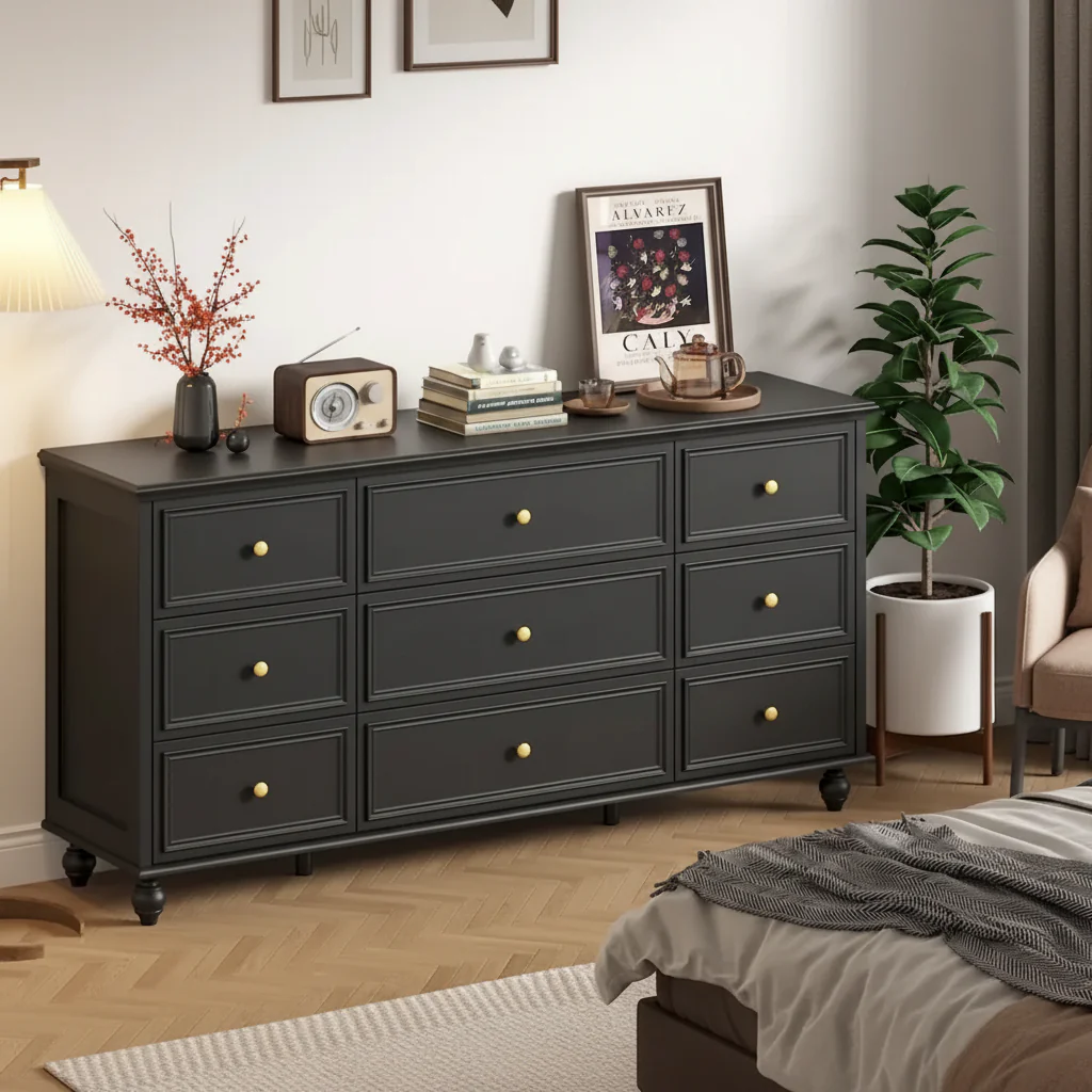 9-Drawer Wood Dresser - 63