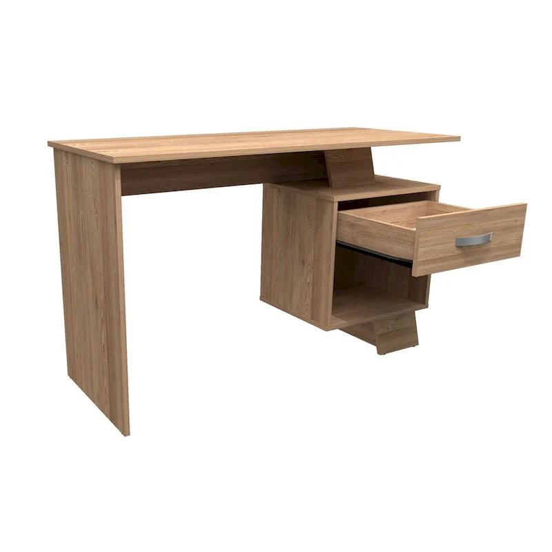 Espresso Brown Asymmetrical Writing Desk - 47 Inch