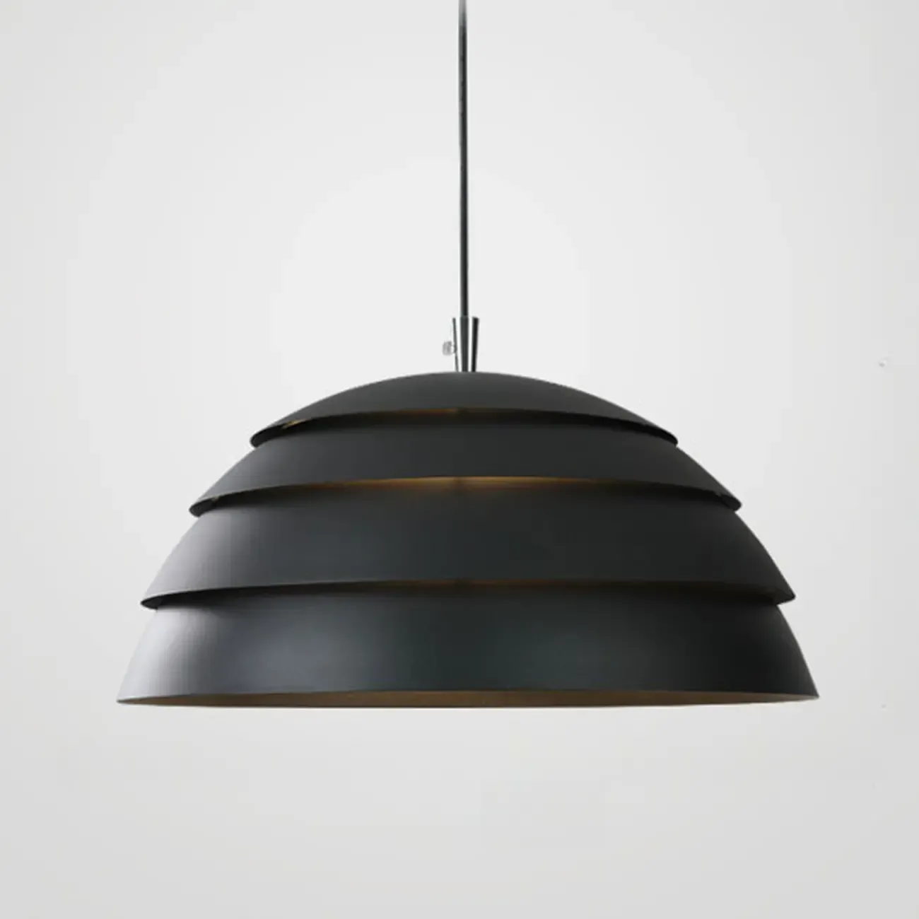 White Layered Iron Dome Kitchen Pendant Light