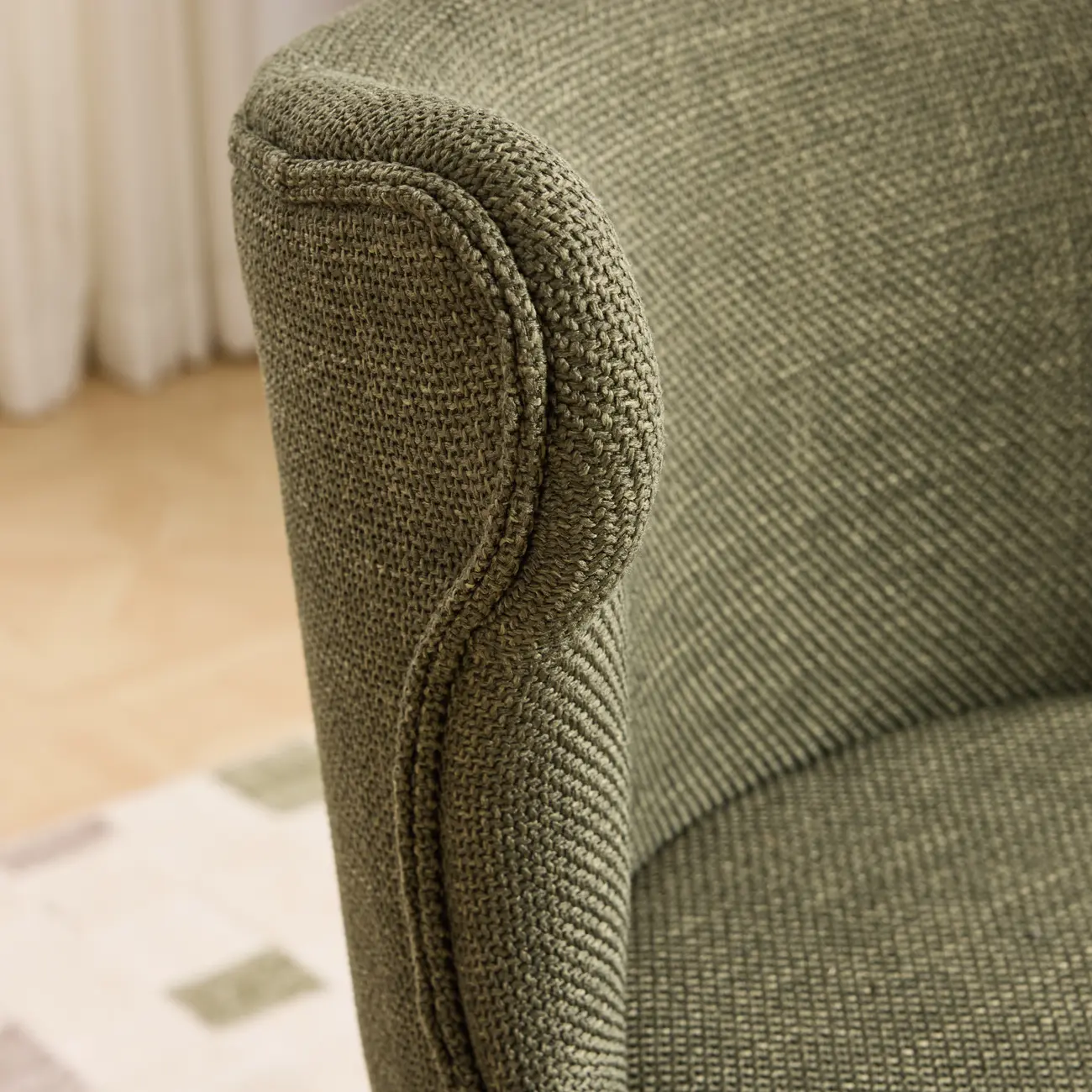 Set Of 2 Bar Height Mid-century Modern Upholstered Bar Stools