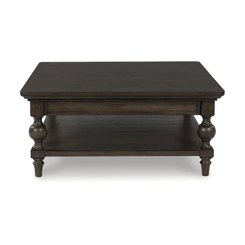Signature Design by Ashley Veramond Dark Brown Square Cocktail Table - 42 W x 42 D x 18.63 H