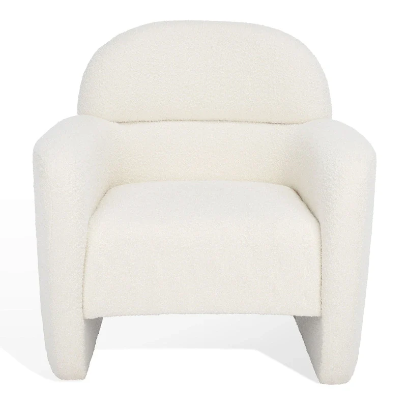 Boucle Accent Chair - 33 In W x 33.5 In D x 34 In H