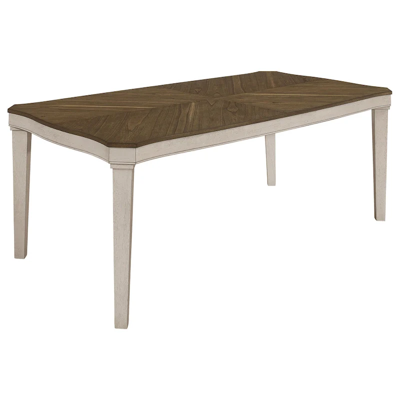 Nutmeg and Rustic Cream 7-Piece Dining Table