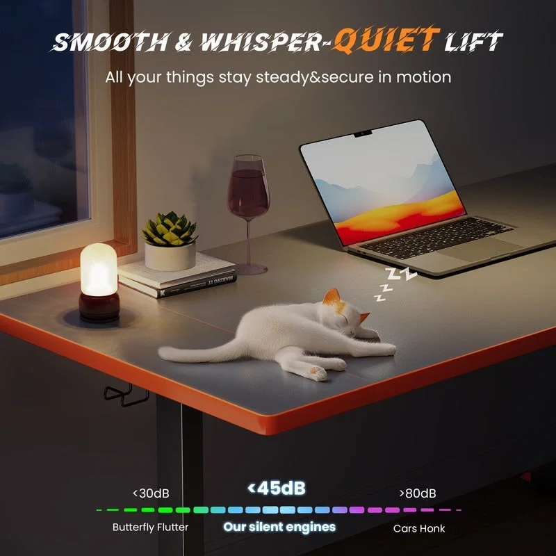 SIAGO 48 x 24 Inch Computer Desk Height Adjustable Electric Sit Stand Up Desk