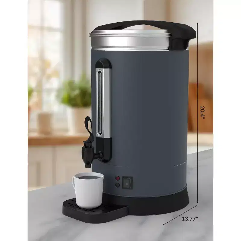 Commercial Coffee Urn, Coffee Dispenser Electric Double Wall Commerical Coffee Large Capacity for Meeting Wedding Party