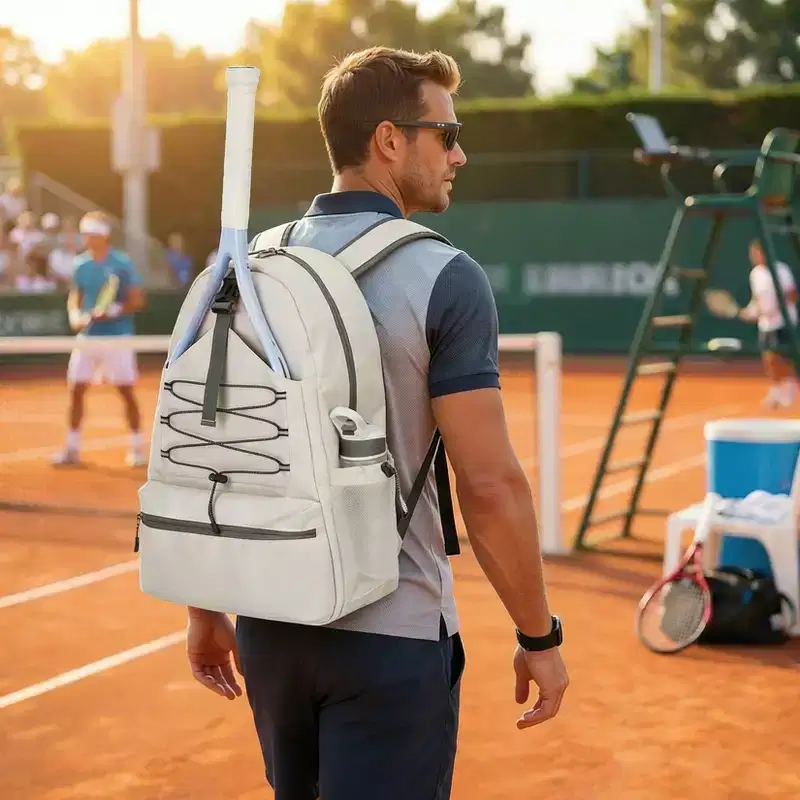 Tennis Backpack with Padded Racket Compartment & Ventilated Shoe Bag Lightweight Racket Sports Bag for Pickleball Badminton
