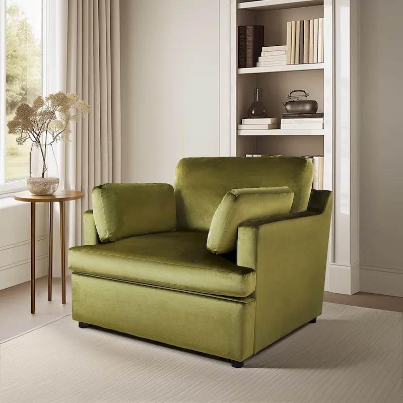 Naro Modern Fabric Accent Chair with Removable Cushion by Christopher Knight Home