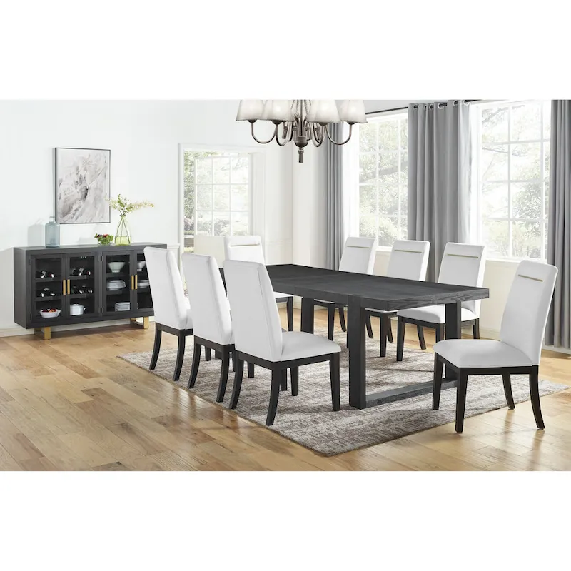 Steve Silver Yantis Modern 10-Piece Dining Set