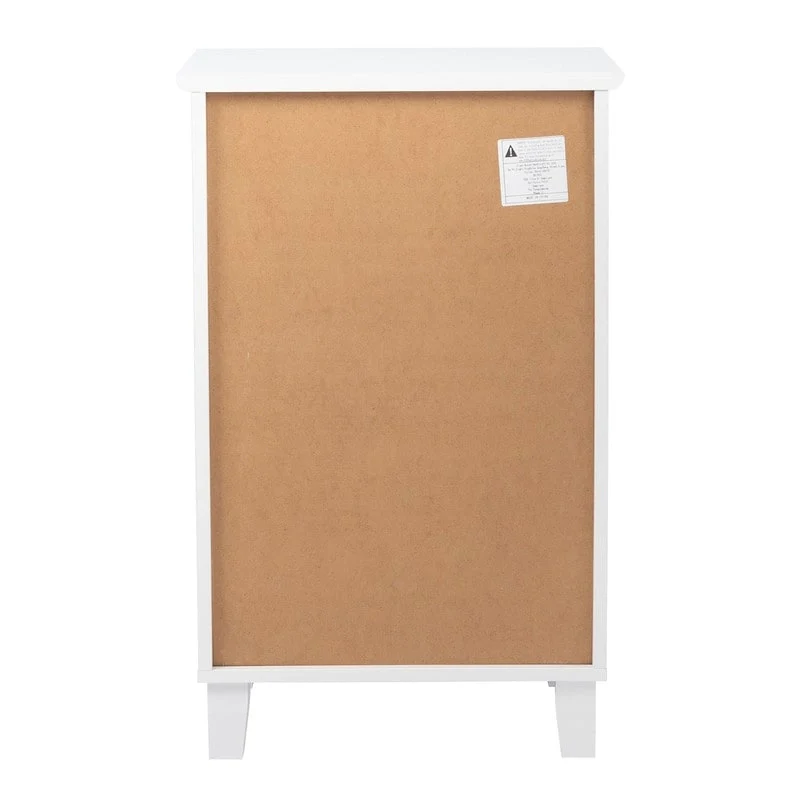 White Two-Drawer Nightstand 40x30x63cm