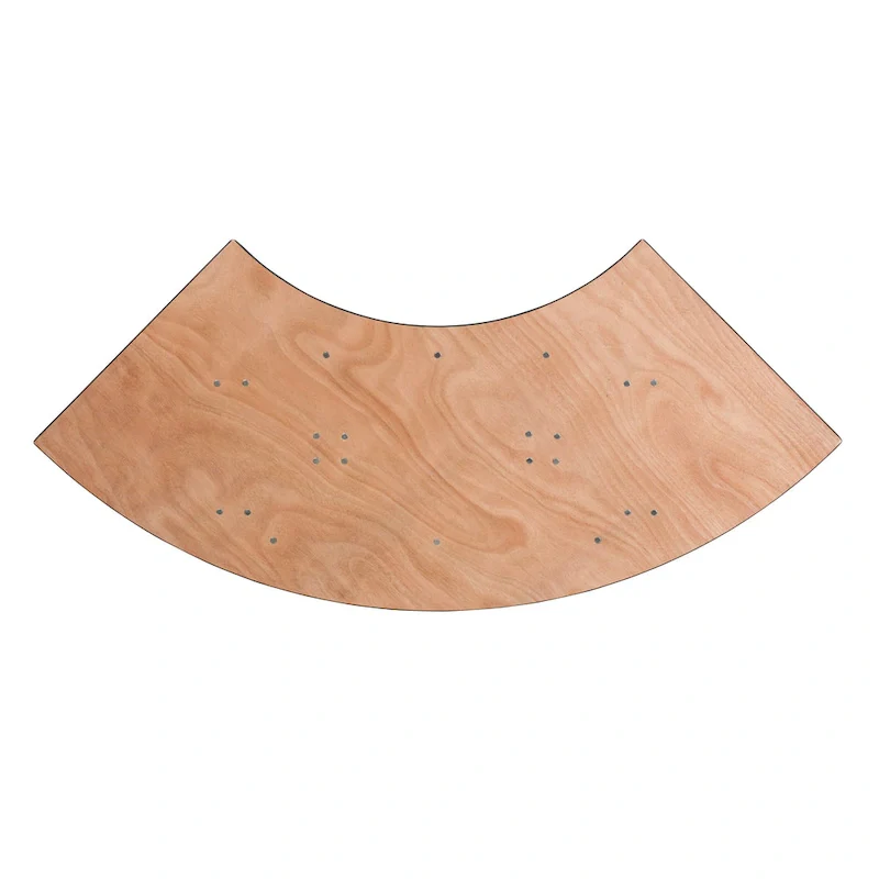 4-foot Serpentine Wood Folding Banquet Table - 24W x 48D x 30.25H - 24W x 48D x 30.25H