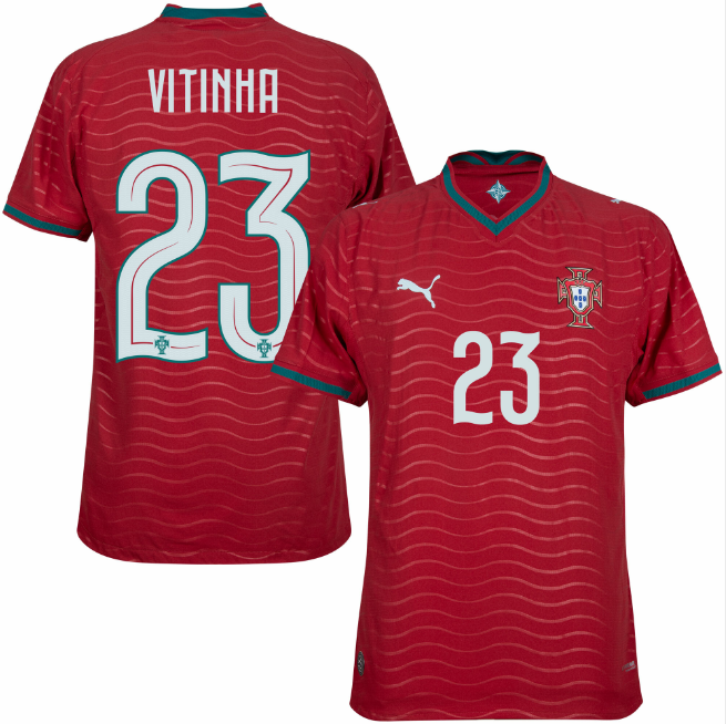 Portugal Authentic Home Vitinha 23 Jersey 2026-2027