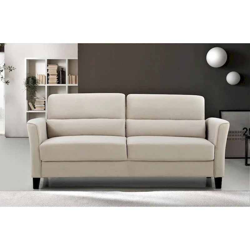 Velvet Sofa, Mid-Century Style, Seats 3