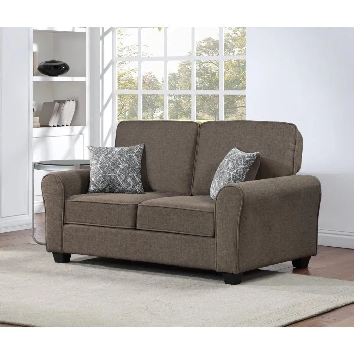 2Pc Chenille Upholstered Sofa Set w/ Pillows Living Room Couch Loveseat