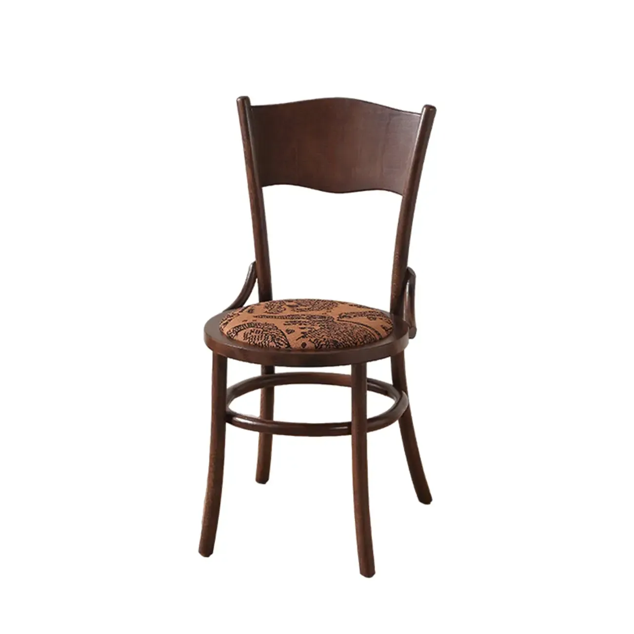 Mid-Century Modern Round Wood Dining Chair