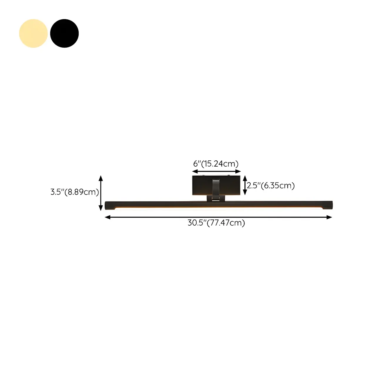 Modern Black Cylinder LED Wall Lamp with Acrylic Shade