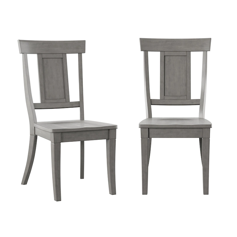 Ronda Panel Back Wood Dining Chairs (Set of 2)