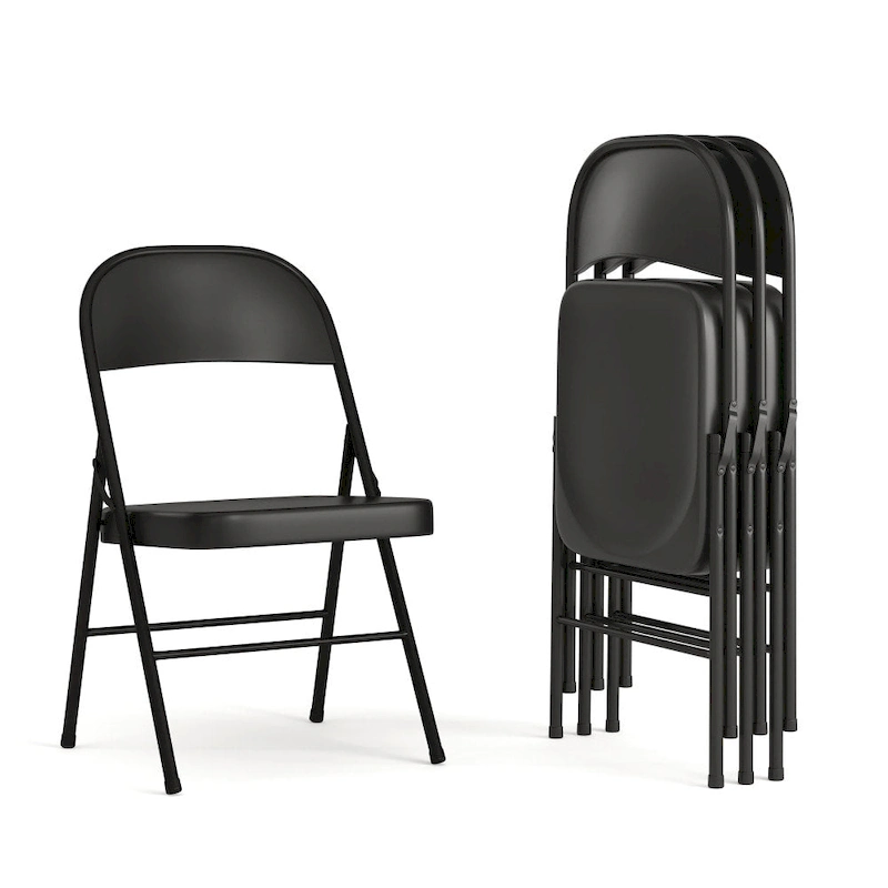 4 Pack Double Braced Metal Folding Chair
