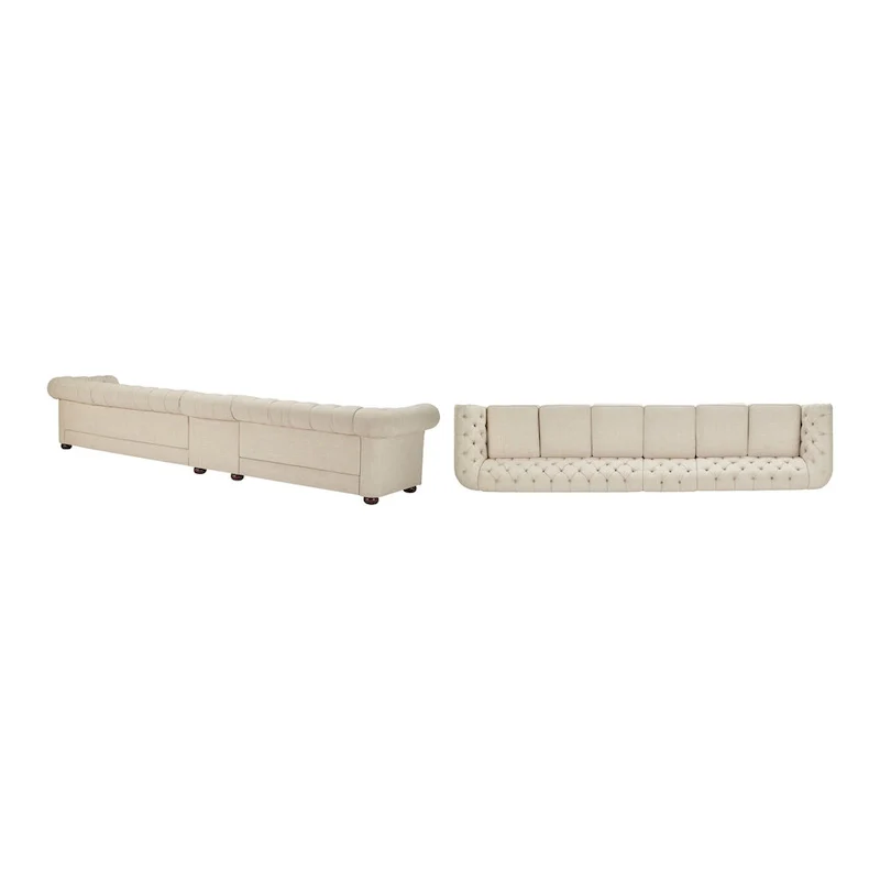 4-Seat Modular Chesterfield Sofa