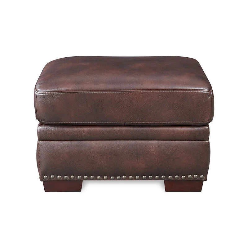 Toulouse Top Grain Leather Ottoman