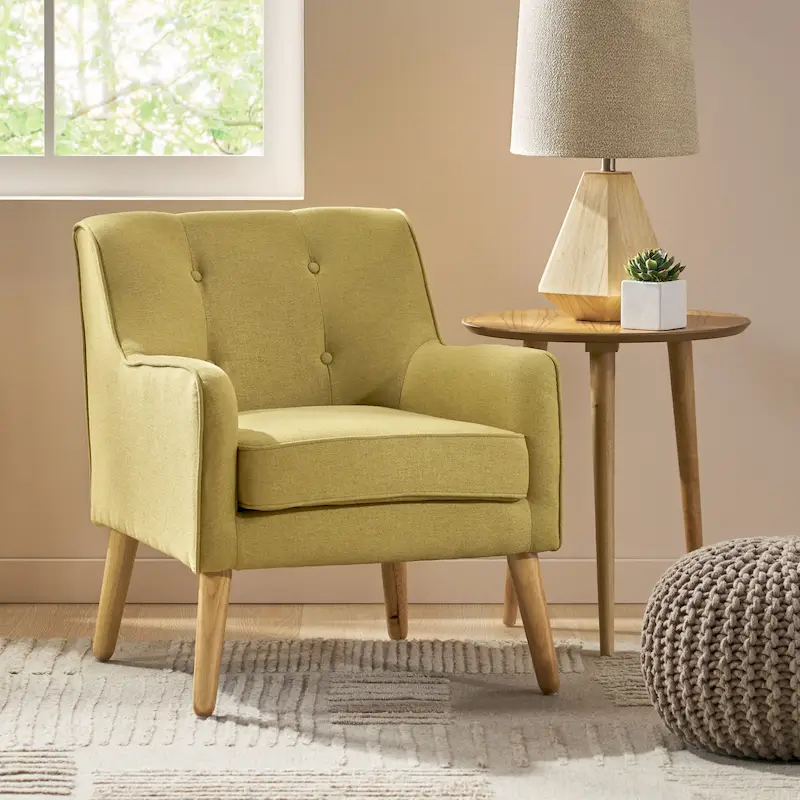 Mid-Century Modern Tufted Armchair