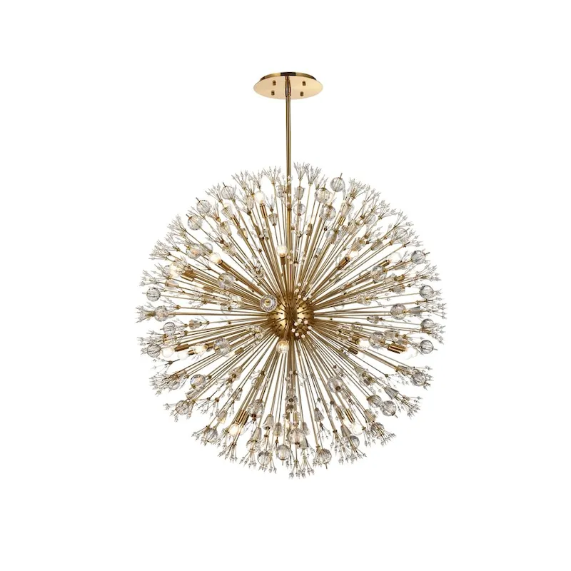 Victor 50 inch Crystal Starburst Round Pendant - N/A