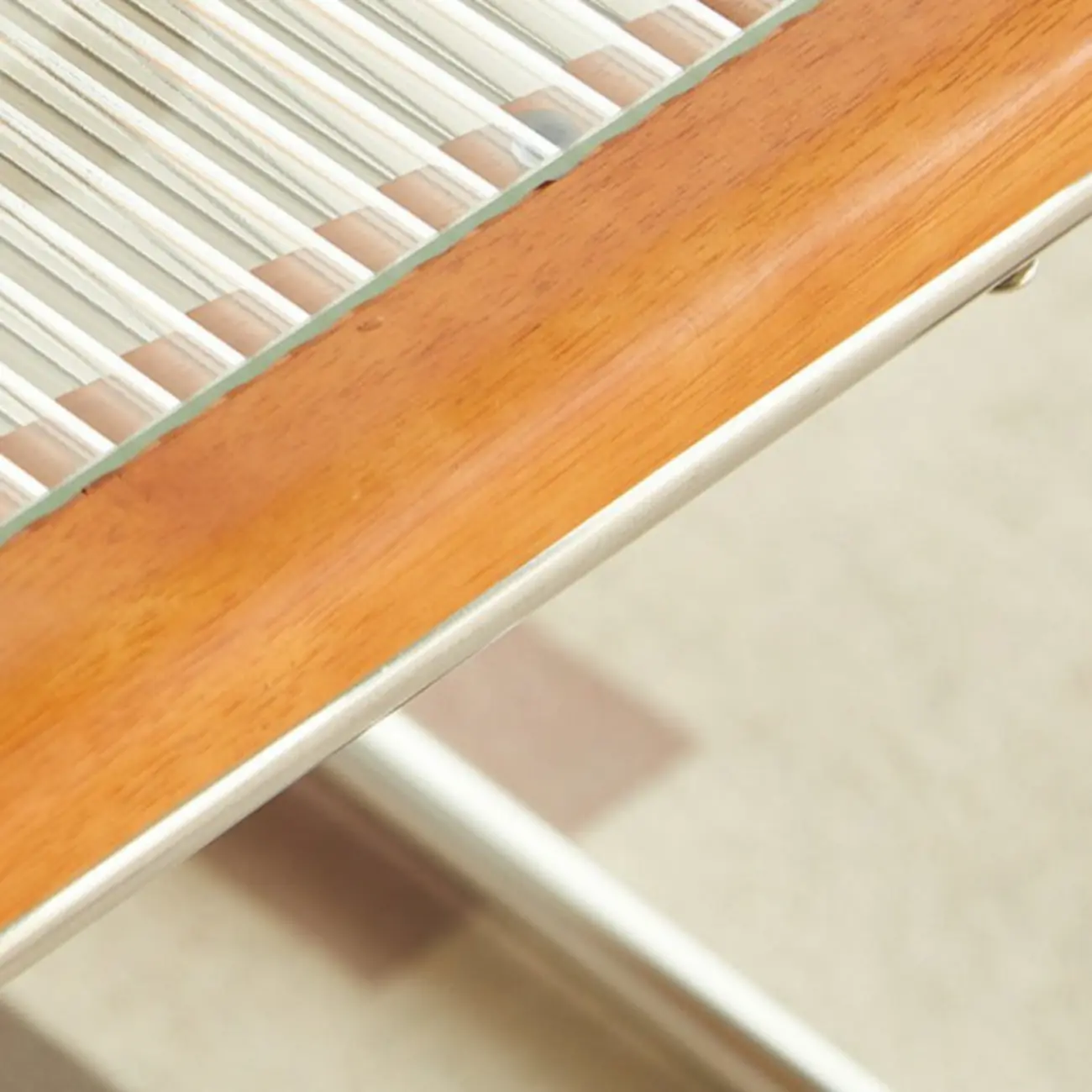 Cherry Finish Rattan Glass Square Nesting Coffee Table