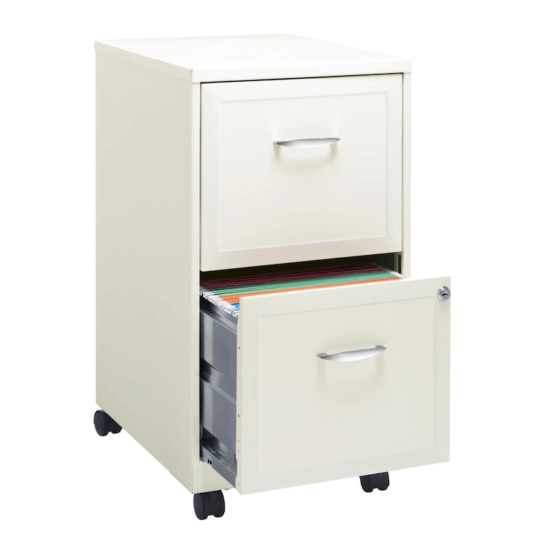 Space Solutions Pearl White 2-drawer Mobile File Cabinet