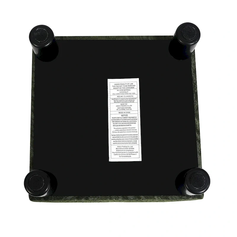 Adeco Ottoman Upholstered Fabric Footrest Pet Steps Dog Stair Stool