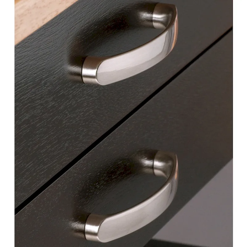 Bellini Drop Leaf Kitchen Cart, Coffee and Natural - 43.23 x 20.08 x 33.54 inches