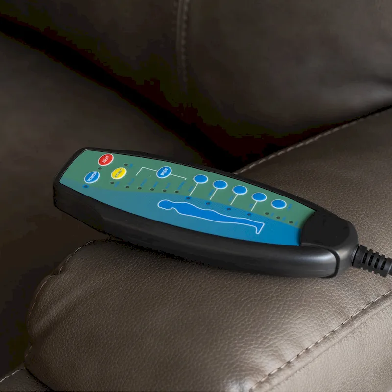 Gilbert Mushroom Faux Leather Power Lift Massage Recliner