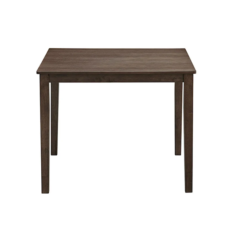 Modern 5-Piece Dining Set with Square Table & 4 Slat Back Upholstered Chairs