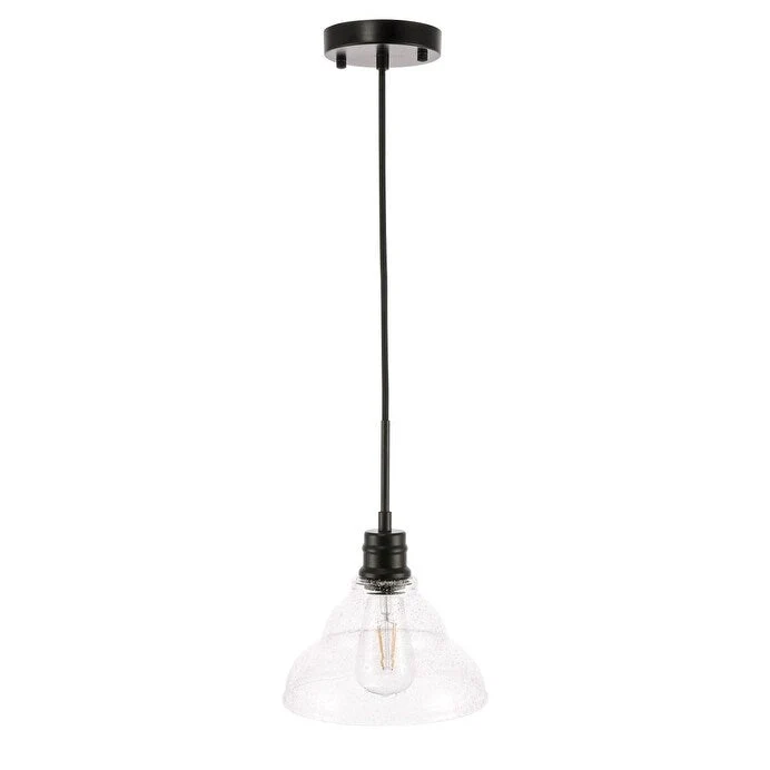 Caressa 8.5-Inch 1-Light Clear Seeded Glass