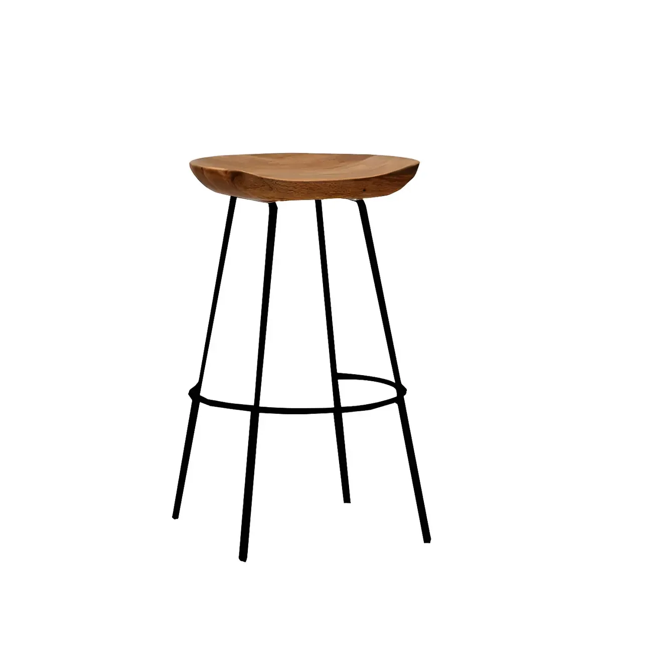 Modern Solid Wood Counter Height Bar Stools