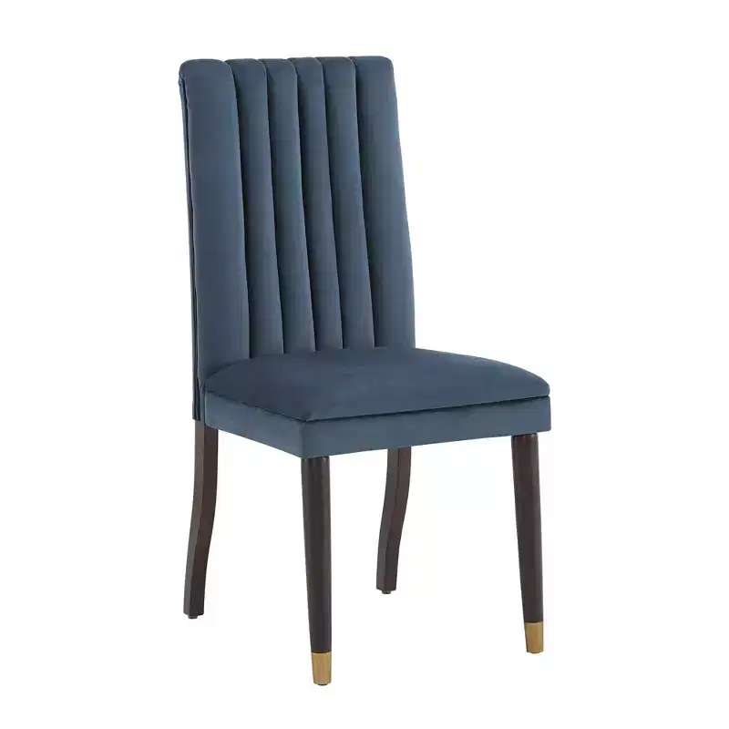 Pruett Velvet Channel Back Dining Chairs (Set of 2) - iNSPIREQ