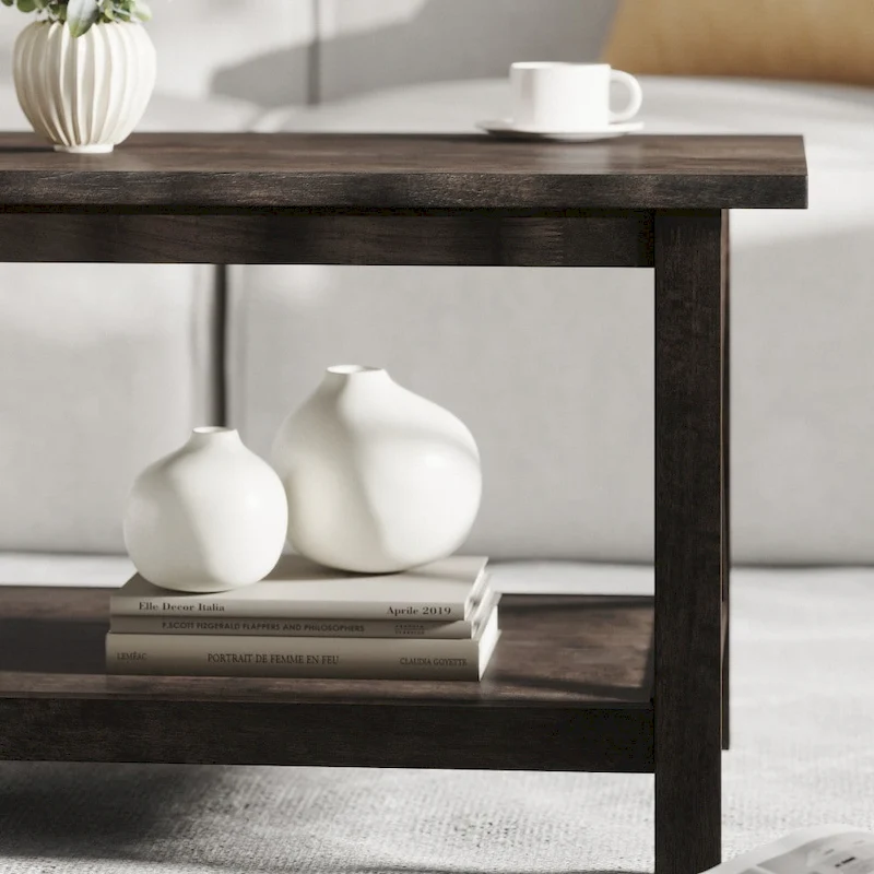 Solid Wood Traditional Farmhouse Coffee Table