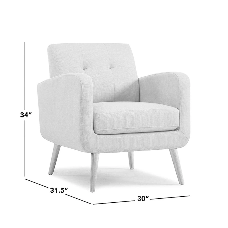 Carson Carrington Keflavik Mustard Yellow Mid-century Accent Chair