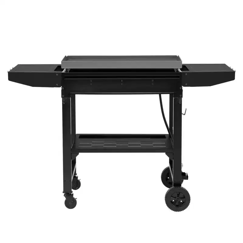 RoyalGourmet 3-Burner Propane Gas Griddle with Collapsible Side Shelves GB3000HTG Black