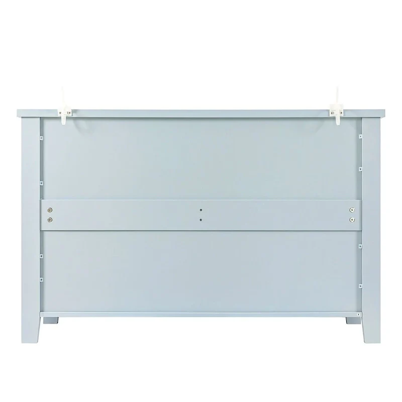 Modern Drawer Dresser with Solid Wood Frame and Retro Shell Handle