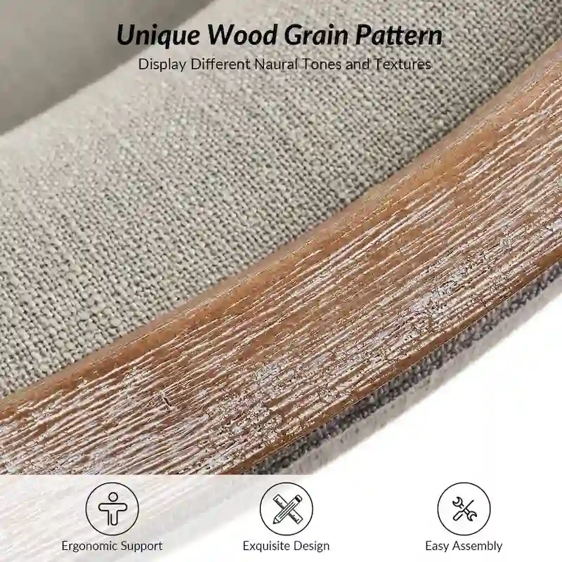 Farmhouse Upholstered Solid Wood Dining Chairs Set of 6