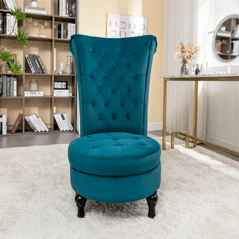 Gosser 20 Wide Velvet High Back Vanity Chair