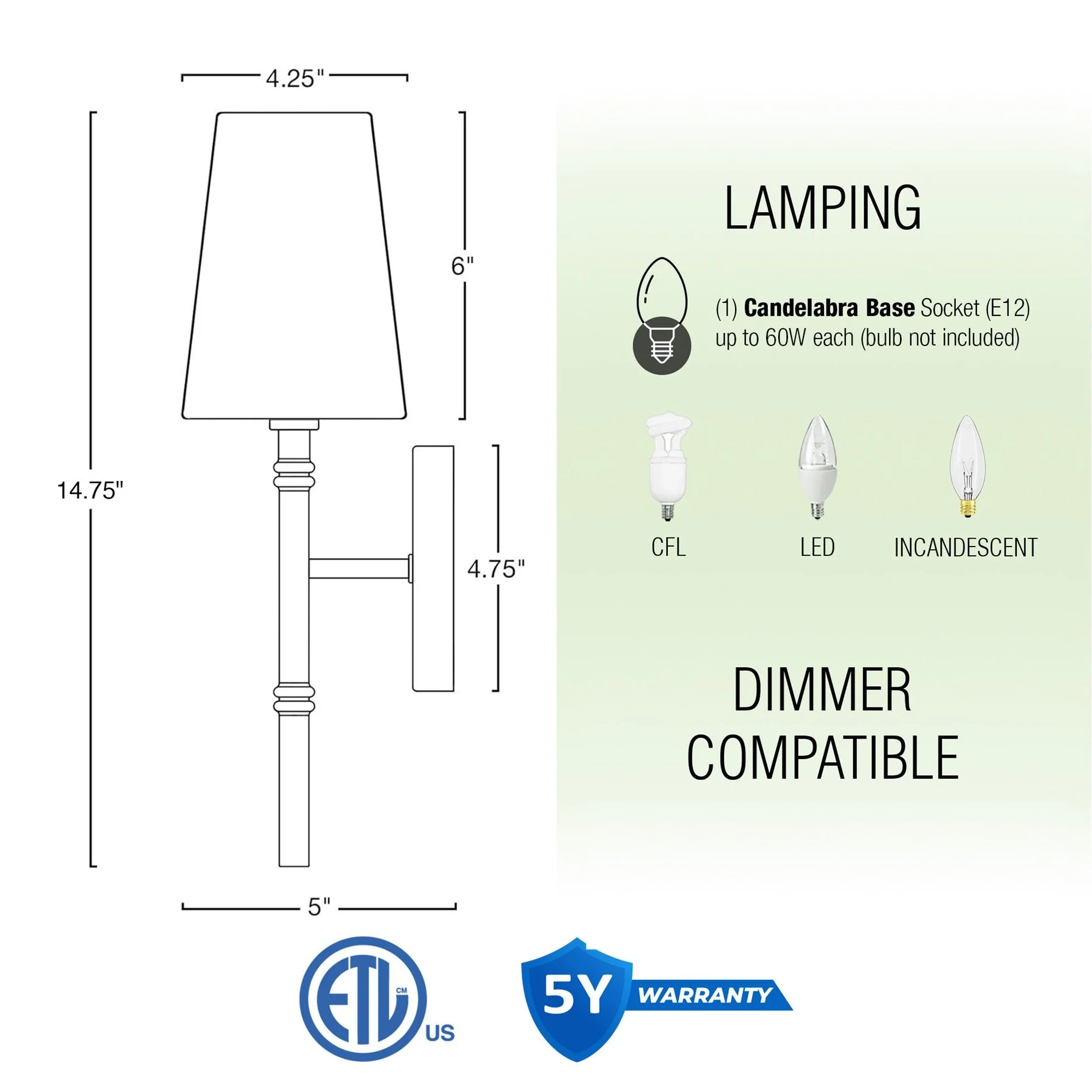 Torche II 15 Modern Wall Sconce