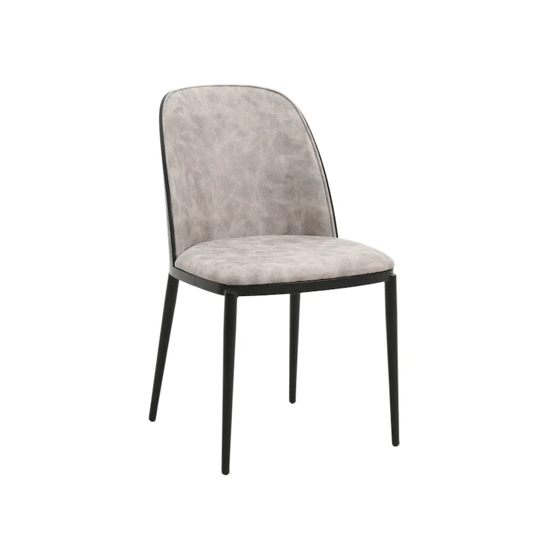 LeisureMod Tule Dining Side Chair with Upholstered Seat and Back