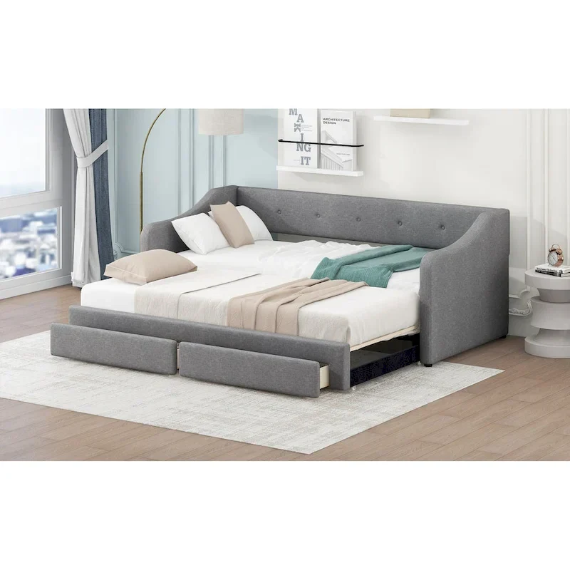 Twin XL to King Daybed with Drawers