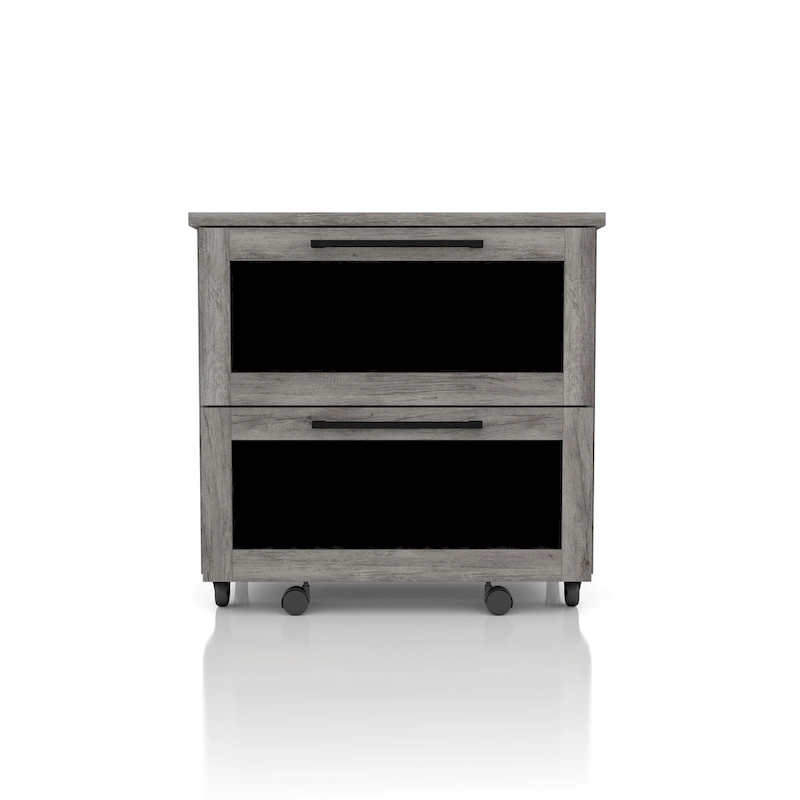 DH BASIC Rustic Grey 2-Drawer File Cabinet by Denhour