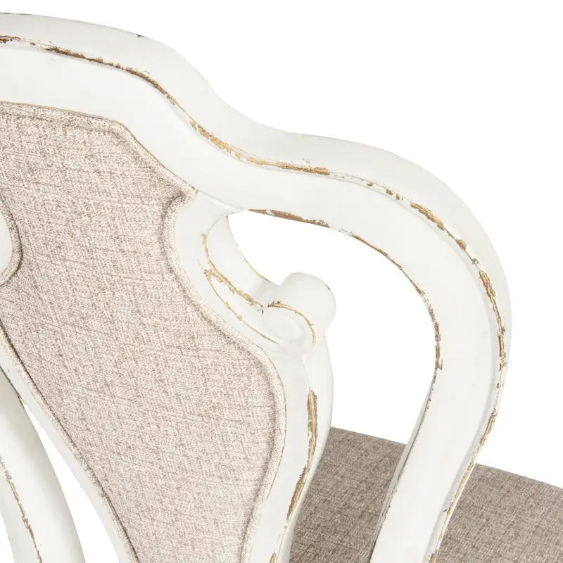 Antique White Weathered Bark Leg Dining Table