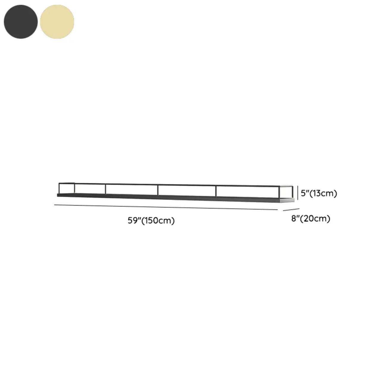 Wall-Mounted LED light Metal Open Wine Rack with Hook and Shelf