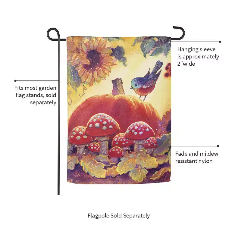 Evergreen Flag Autumn Light Fall Garden Flag, Welcome Garden Flags 12x18 Double Sided, Outside