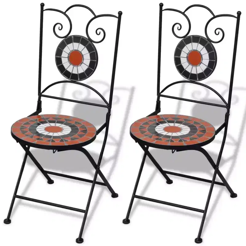 vidaXL Mosaic Bistro Set Terracotta and