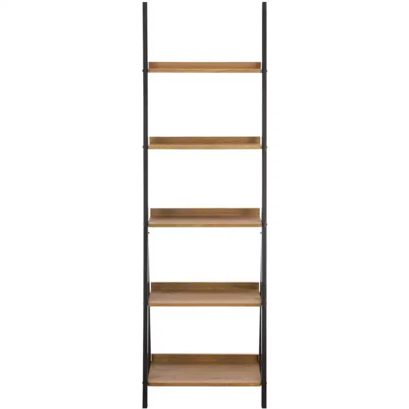 Isaac Iron/Wood Shelf - Natural/Black - SEI